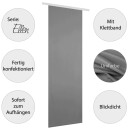 Flächenvorhang Ellen mit Klettband, Paneelwagen und Schleuderstab 60x245cm 3er Pack - Anthrazit