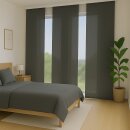 Flächenvorhang Schiebegardine Ellen mit Paneelwagen und Schleuderstab 60x245cm 3er Pack Anthrazit