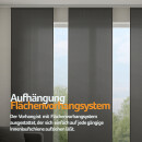 Flächenvorhang Schiebegardine Ellen mit Paneelwagen und Schleuderstab 60x245cm 3er Pack Anthrazit
