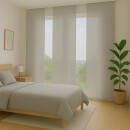 Flächenvorhang Schiebegardine Ellen mit Paneelwagen und Schleuderstab 60x245cm 3er Pack Hellgrau