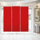Flächenvorhang Ellen mit Klettband, Paneelwagen und Schleuderstab 60x245cm 3er Pack - Rot