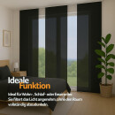 Flächenvorhang Schiebegardine Ellen mit Paneelwagen und Schleuderstab 60x245cm 3er Pack Schwarz
