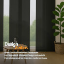 Flächenvorhang Schiebegardine Ellen mit Paneelwagen und Schleuderstab 60x245cm 3er Pack Schwarz