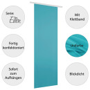 Flächenvorhang Ellen mit Klettband, Paneelwagen und Schleuderstab 60x245cm 3er Pack - Türkis