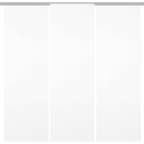 Flächenvorhang Ellen mit Klettband, Paneelwagen und Schleuderstab 60x245 cm 3er Pack - Weiß
