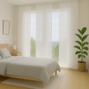 Flächenvorhang Schiebegardine Ellen mit Paneelwagen und Schleuderstab 60x245cm 3er Pack Weiß