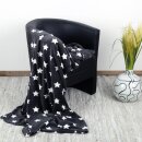 Kuscheldecke mit Sternen Anthrazit 150x200 cm