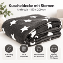 Kuscheldecke mit Sternen Anthrazit 150x200 cm