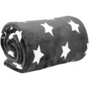 Kuscheldecke mit Sternen Anthrazit 180x220 cm