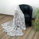 Kuscheldecke mit Sternen - 180x220cm - Hellgrau