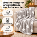 Kuscheldecke mit Sternen Hellgrau 180x220 cm
