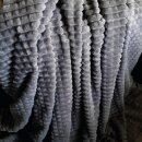 Kuscheldecke Jacquard Flanell Anthrazit 180x200 cm