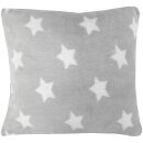 Kissenhülle Kuschel mit Sternen - 45x45cm - Hellgrau