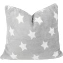 Kissenhülle Kuschel mit Sternen - 45x45cm - Hellgrau