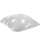 Kissenhülle Kuschel mit Sternen - 45x45cm - Hellgrau