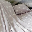 Kissenhülle Kuschel mit Sternen - 45x45cm - Hellgrau