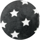 Kissenhülle Kuschel mit Sternen - 45x45 cm - Anthrazit