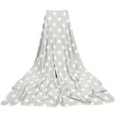 Kuscheldecke-Kissen Set - Sterne "Hellgrau" 150x200cm