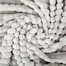 Kuscheldecke-Kissen Set - Jacquard-Flannel "Hellgrau" 150x200cm