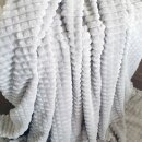 Kuscheldecke-Kissen Set - Jacquard-Flannel "Hellgrau" 150x200cm