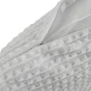 Kuscheldecke-Kissen Set - Jacquard-Flannel "Hellgrau" 150x200cm