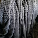 Kuscheldecke-Kissen Set - Jacquard-Flannel "Anthrazit" 180x220cm