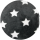 Dekokissen Kuschel mit Sternen - 45x45 cm - Anthrazit