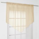 Zipfelgardine mit Stangendurchzug 140x100cm - Beige