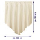 Zipfelgardine mit Stangendurchzug 140x100cm - Beige