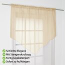 Zipfelgardine mit Stangendurchzug 140x100cm - Beige