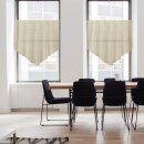 Zipfelgardine mit Stangendurchzug 140x100cm - Beige