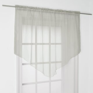 Zipfelgardine mit Stangendurchzug 140x100cm - Grau