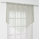 Zipfelgardine mit Stangendurchzug 140x100cm - Grau