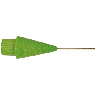 Seilspanngarnitur 5m, Kegel in Holz Grün, individuell kürzbar