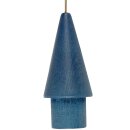 Seilspanngarnitur 5m, Kegel in Holz Blau, individuell kürzbar