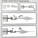 Seilspanngarnitur 5m, Kegel in Holz Blau, individuell kürzbar