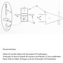 Seilspanngarnitur Decke zu Decke 2021 Dreieck Gold Messing