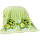 Babydecke Fleecedecke samtweich 75x100 cm Schildkröte