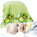 Babydecke Fleecedecke samtweich 75x100 cm Schildkröte