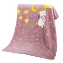 Babydecke Fleecedecke samtweich 75x100 cm Einhorn