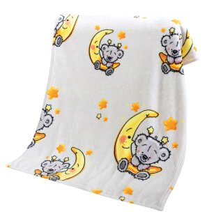 Babydecke Fleecedecke samtweich 75x100 cm Bärchen