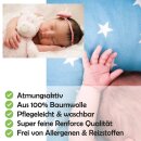 Kinderbettwäsche 2-teilig Baumwolle 100x135/40x60cm Sterne Grau