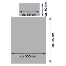 Kinderbettwäsche 2-teilig Baumwolle 100x135/40x60cm Sterne Grau