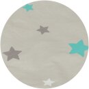 Kinderbettwäsche 2-teilig Baumwolle 100x135/40x60cm Sterne Grau