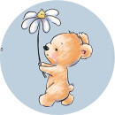 Kinderbettwäsche 2-teilig Baumwolle 100x135/40x60cm Bärchen Blau