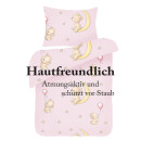 Kinderbettwäsche 2-teilig Baumwolle 100x135/40x60cm Bärchen Rosa