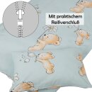 Betten-Set inkl. Bettwäsche für Kinder 100x135/40x60cm Bärchen Blau