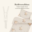Kinderbettwäsche 2-teilig Baumwolle 100x135/40x60cm Bärchen Beige