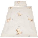Betten-Set inkl. Bettwäsche für Kinder 100x135/40x60cm Bärchen Beige