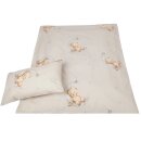 Betten-Set inkl. Bettwäsche für Kinder 100x135/40x60cm Bärchen Beige